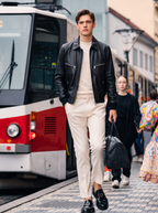Lambskin Zip Blouson Jacket