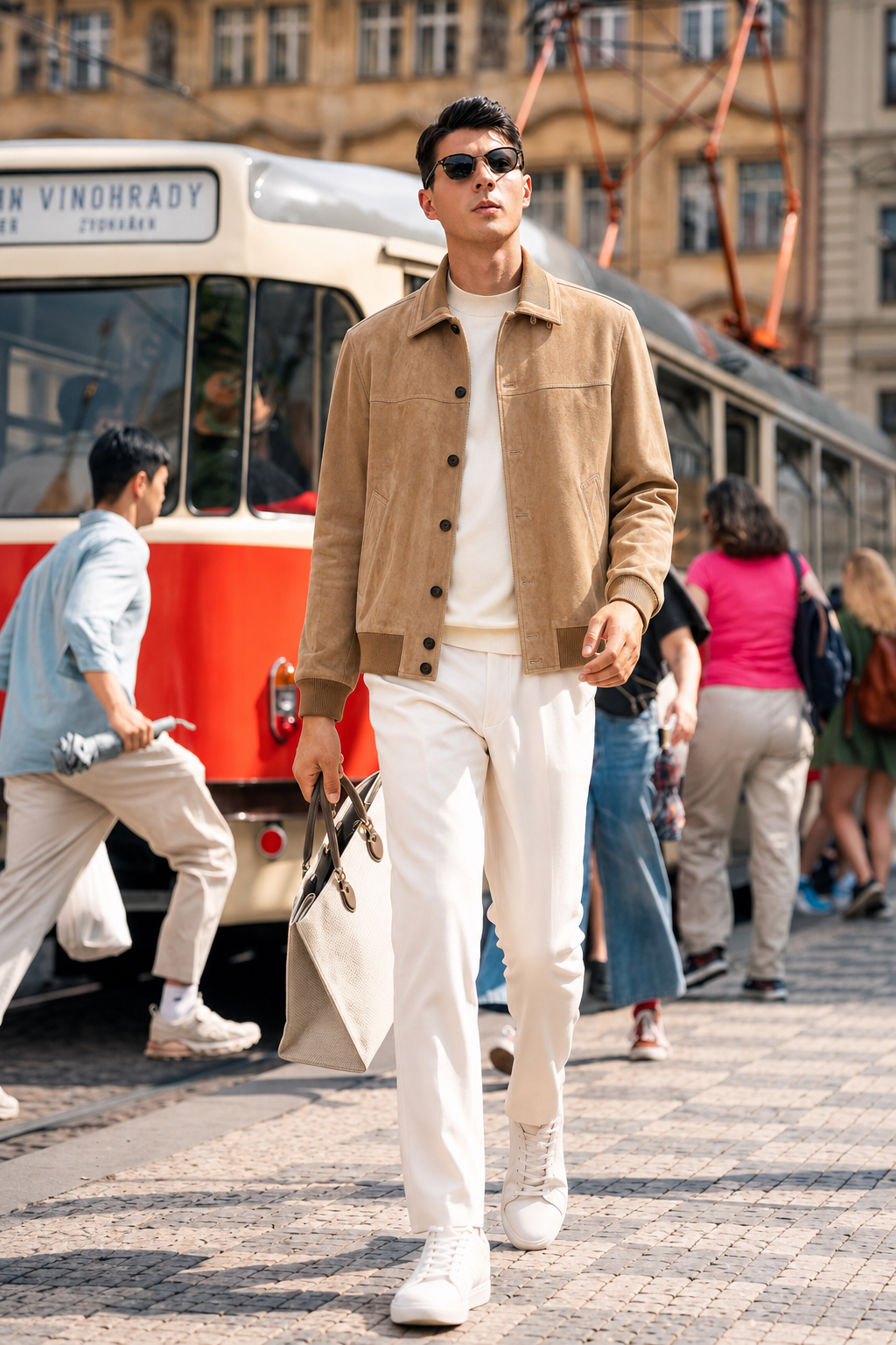 Suede Ribbed Blouson Jacket