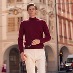 Mock Neck Soft Wool Sweater