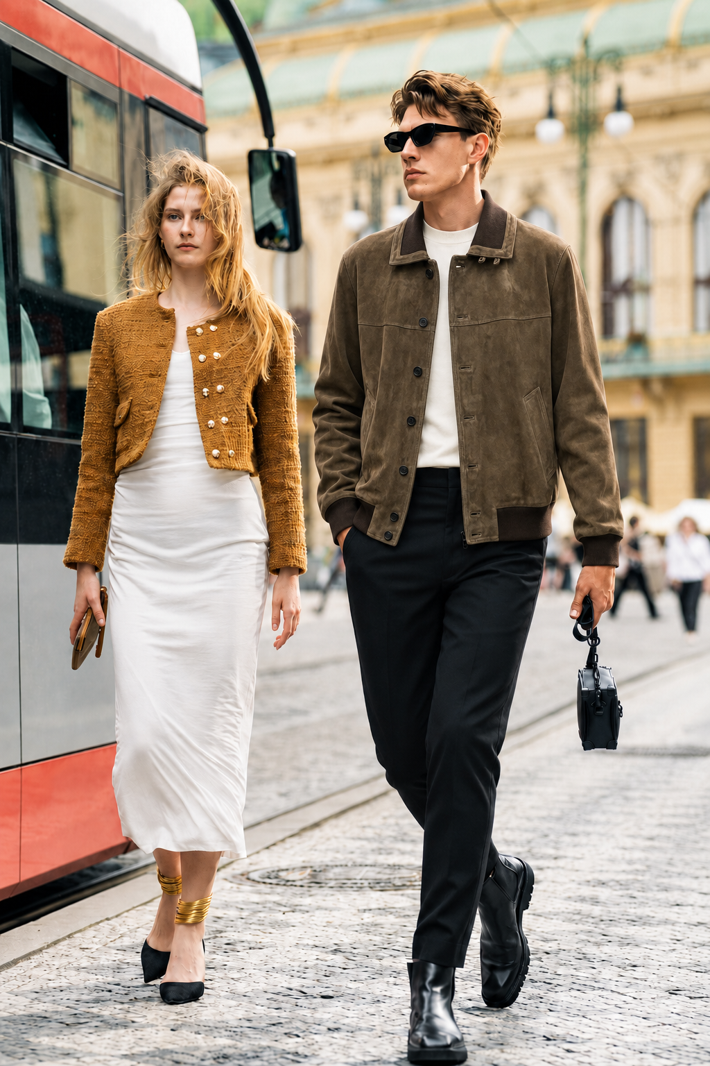 Suede Ribbed Blouson Jacket