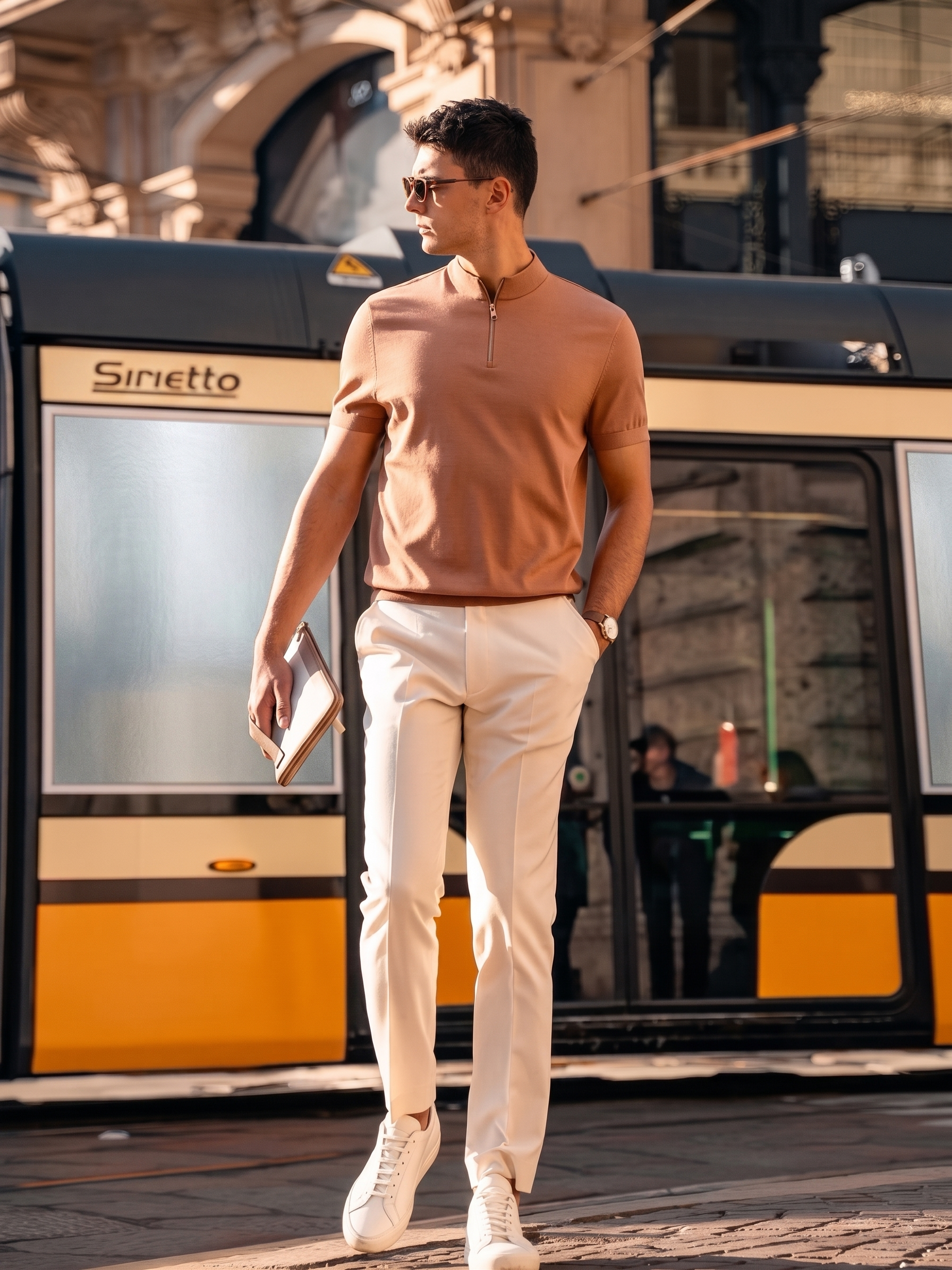 Minimal Layered Zip Neck High-End Polo