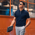 Italian Stiff Collar Slim Fit Gentleman Polo
