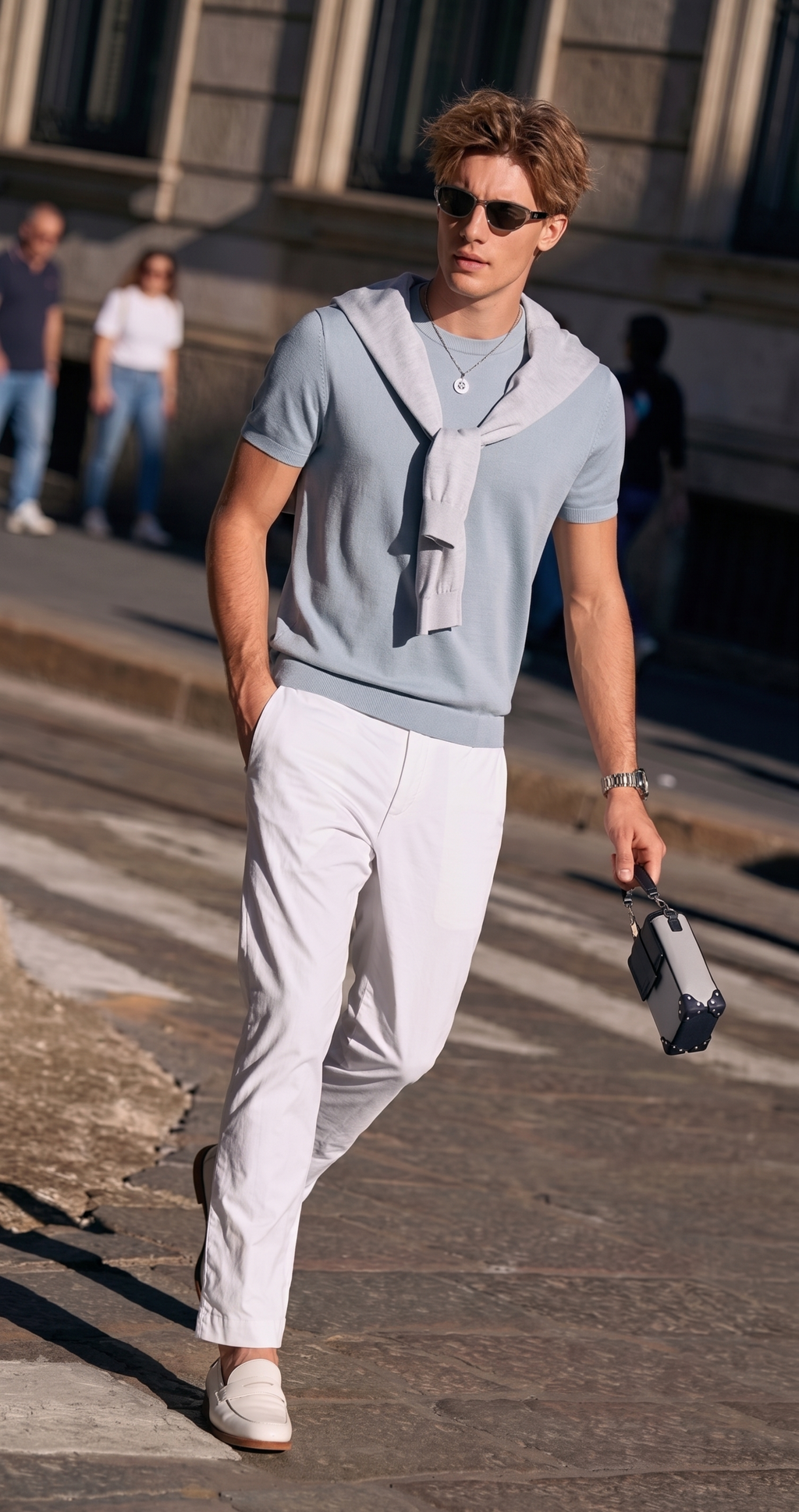 Breathable Textured Quiet Luxury Men T-Shirt
