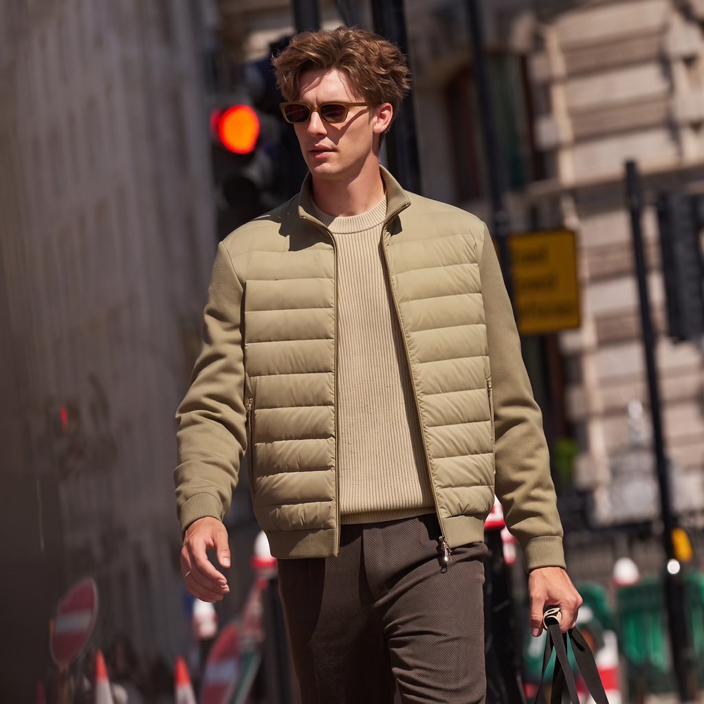 Rib Cuff Soft Windproof Down Blouson