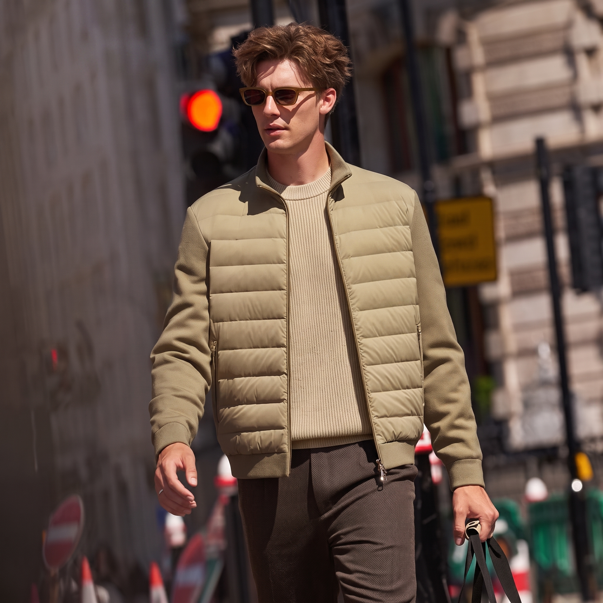 Rib Cuff Soft Windproof Down Blouson
