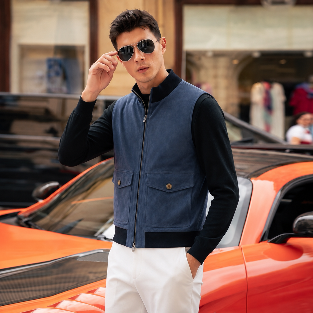 Suede Zip Vest