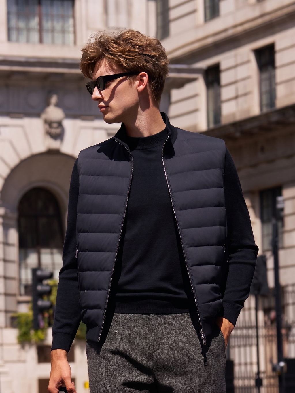 Windproof Slim Layering Down Outerwear