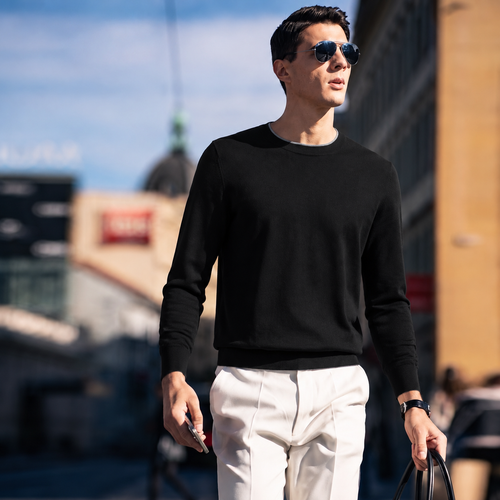 100% Merino Wool Crewneck Sweater