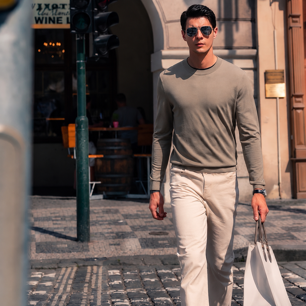100% Merino Wool Crewneck Sweater