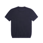 Jacquard Openwork Knit Crewneck T-Shirt