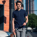 Heather Texture Luxury Three-Button Collared Polo