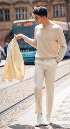 V-Neck Fine Wool Sweater