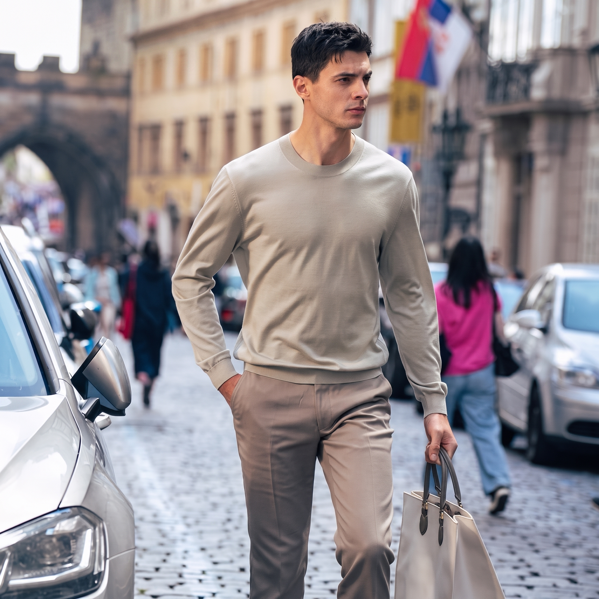 Slim Fit All-Season Basic Wool Sweater
