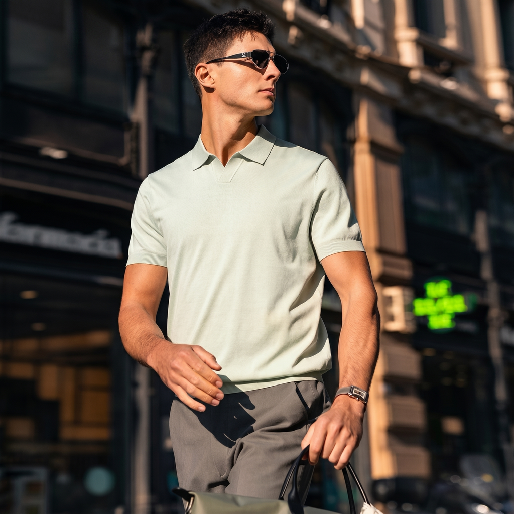 Wrinkle-Resistant Knit Polo