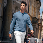 Two Button Mandarin Collar Luxury Wool