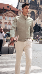 Fine Woven Smooth Fabric Gentleman Office Jacket
