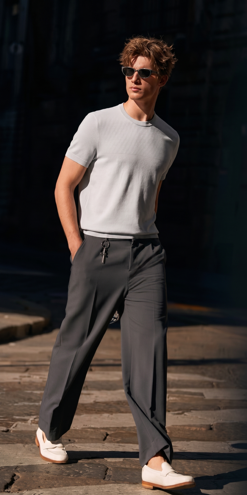 Breathable Textured Quiet Luxury Men T-Shirt