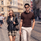 Soft Knit Fabric High-End Daily Casual Merino Wool polo