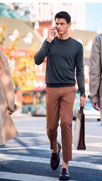 Slim Fit All-Season Basic Wool Sweater