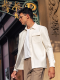 Minimal Workwear Style All-Season Men Shirt Jacket