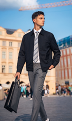Shirt Collar Zip Business Down Jacket