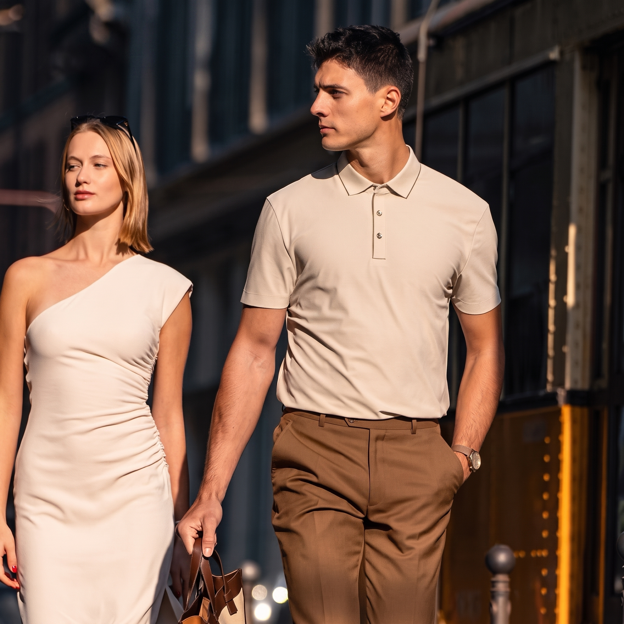 Minimal Clean Lapel Business Gentleman Polo Tee