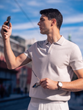 Soft Neutral Tone High-End Business Casual Polo