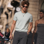 Quiet Luxury Plain Crew Neck Urban T-Shirt
