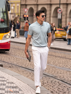 Clean Light Color High-End Business Casual Polo