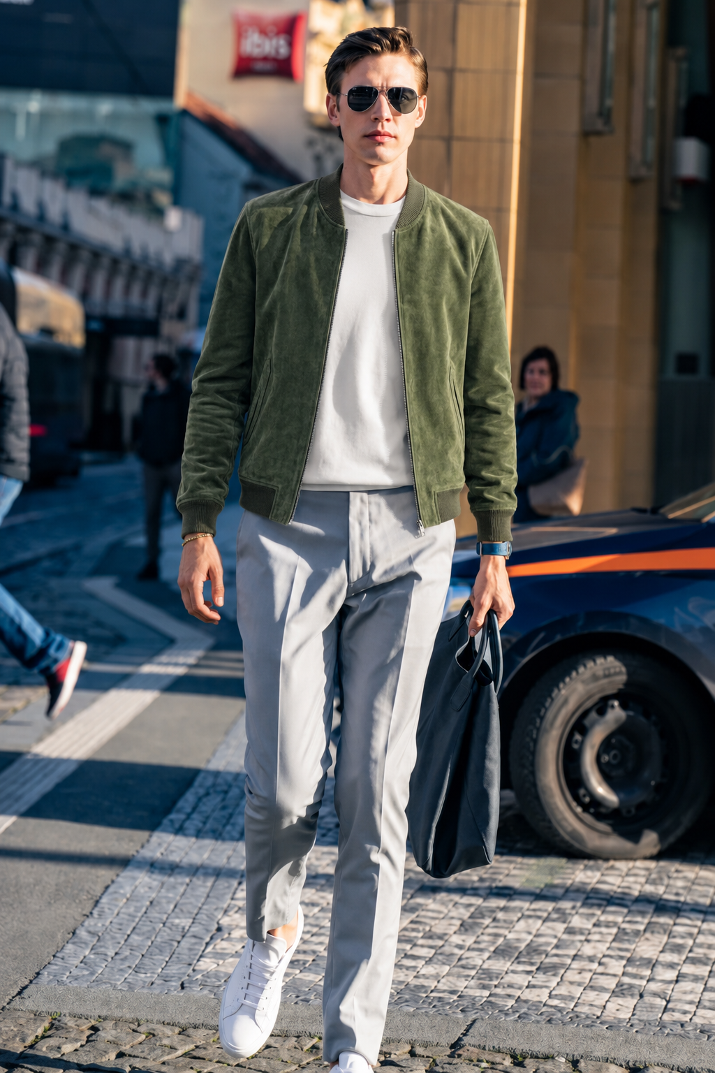Suede Bomber Jacket
