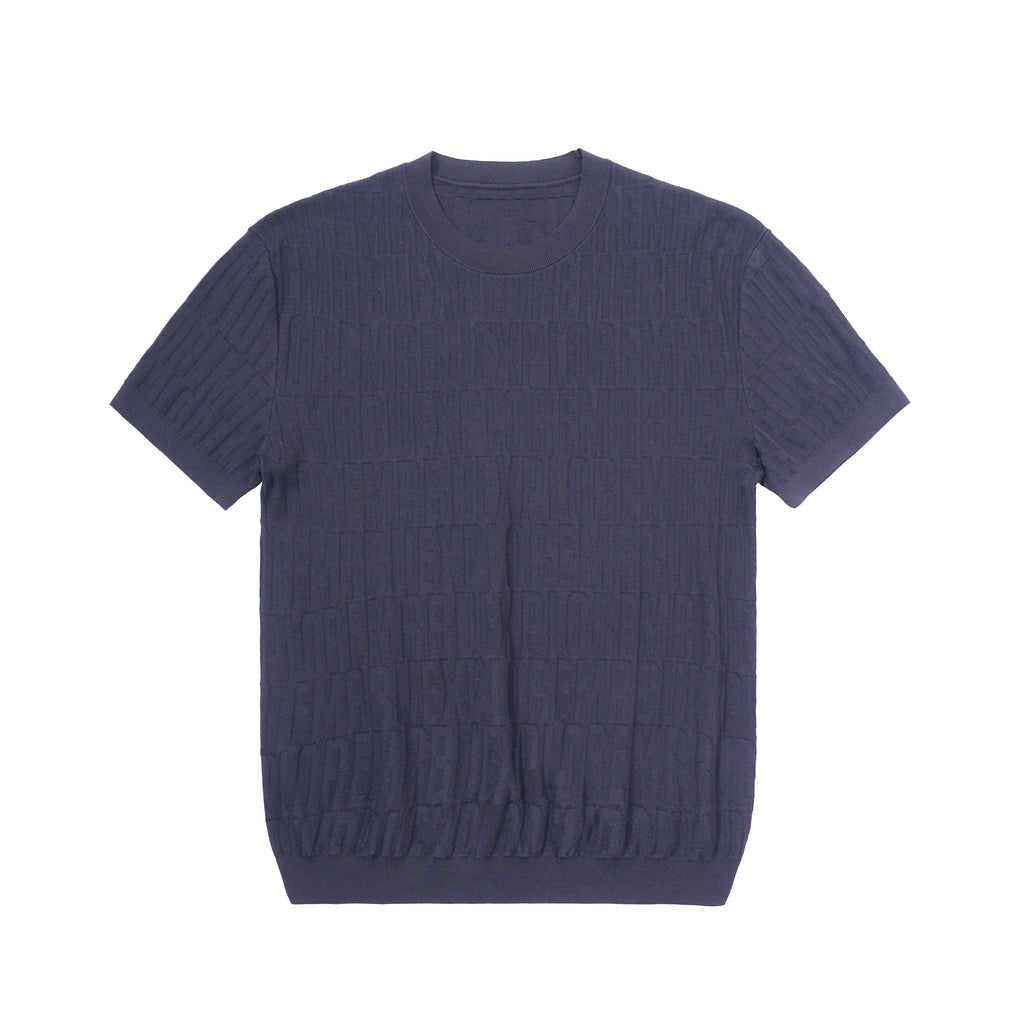 Jacquard Texture Knit T-Shirt