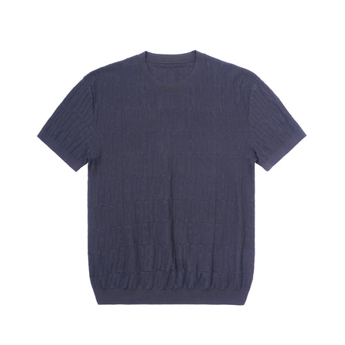 Jacquard Texture Knit T-Shirt