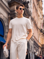 Minimal Striped Quiet Luxury Gentleman T-Shirt