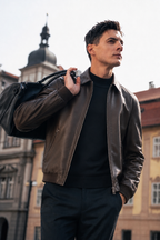 Lambskin Zip Blouson Jacket