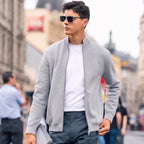 Zip Stand Collar Soft Knit Jackets