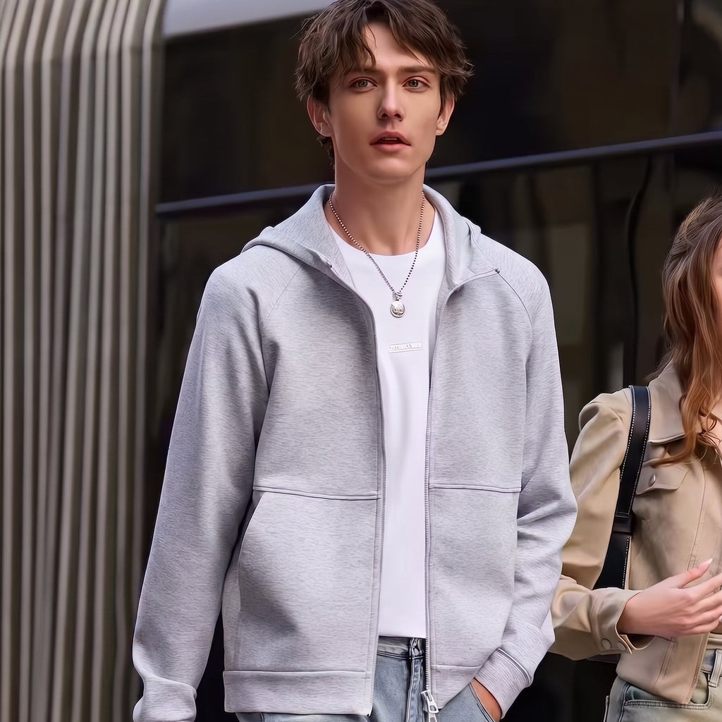 Hooded Zip Knit Jackets