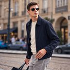 Lightweight Cotton Blend Men’s Casual Overshirt Jacket, Wrinkle Resistant Minimal Everyday Outer Layer