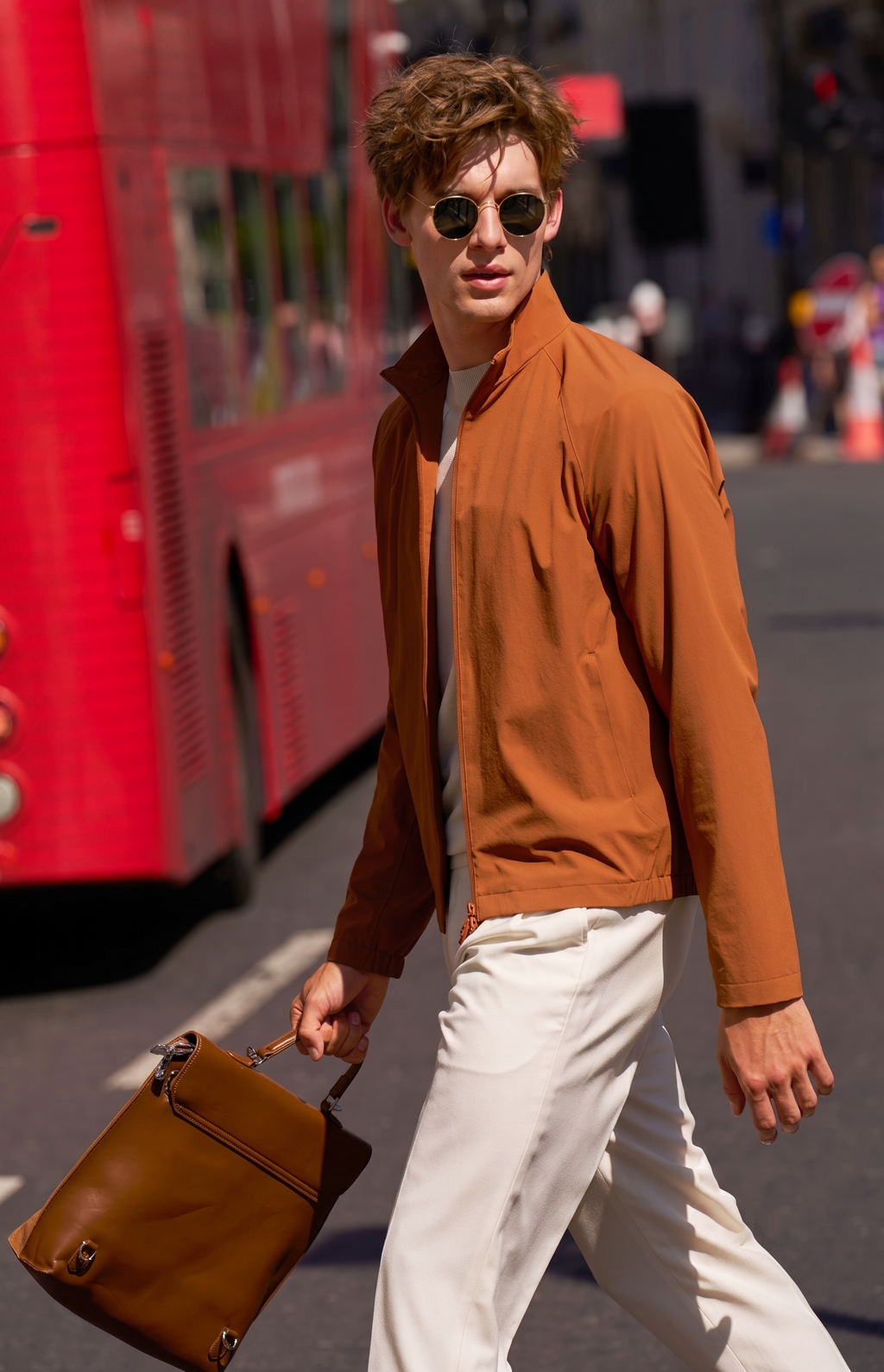 Clean Cut Stand Collar All-Match Light Business Jacket