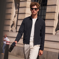 Clean Cut Stand Collar All-Match Light Business Jacket