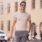 Quiet Luxury Plain Crew Neck Urban T-Shirt