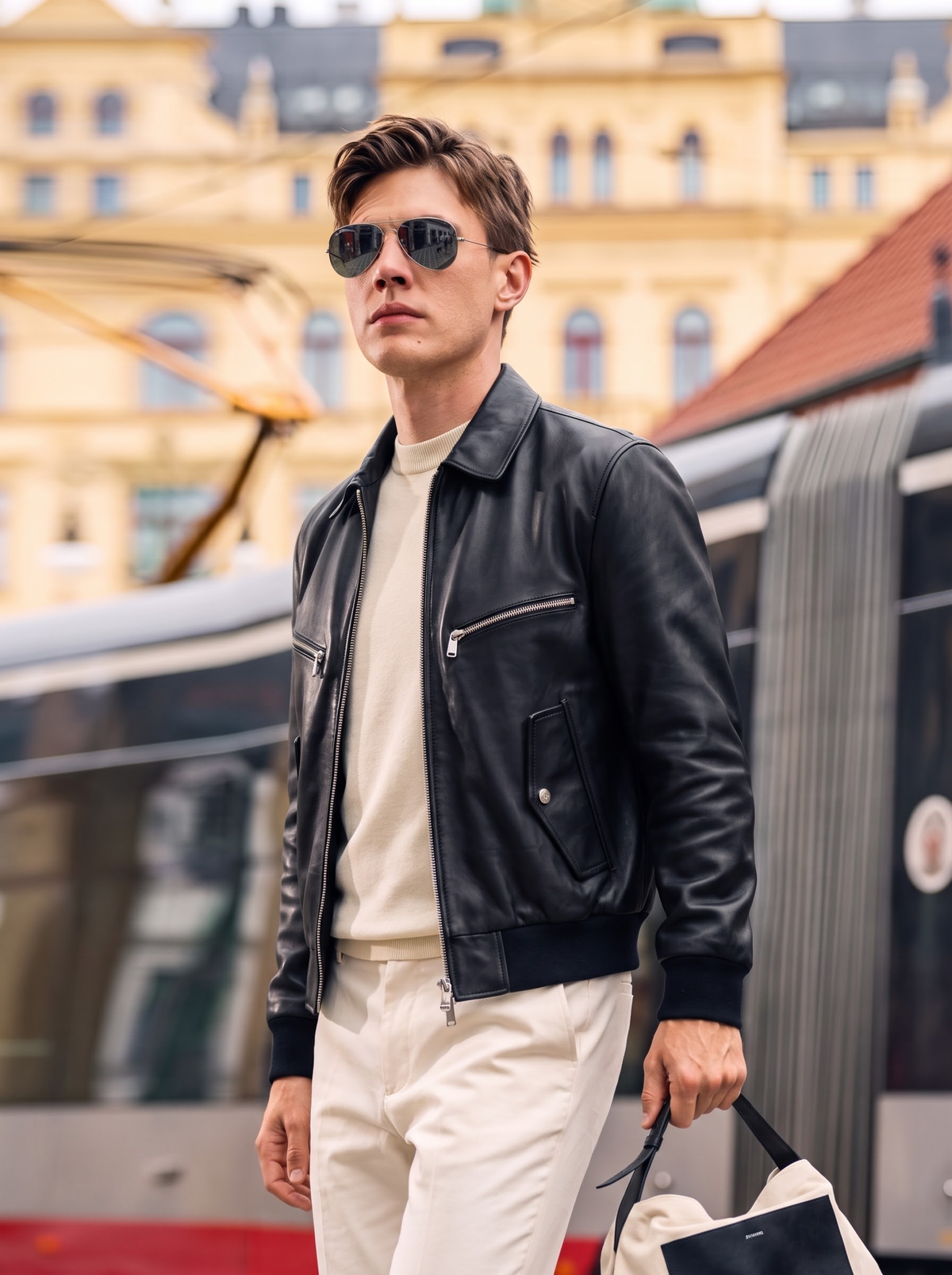 Lambskin Zip Blouson Jacket