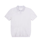 Waffle Texture Open Collar Knit Polo