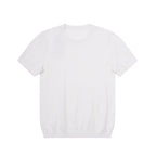 Jacquard Openwork Knit Crewneck T-Shirt