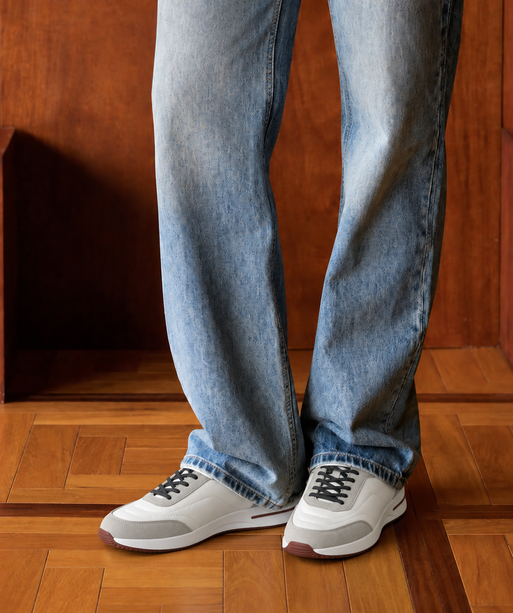Kontrast-Wildleder-Sneaker