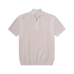 Zip Mock Neck Knit Polo