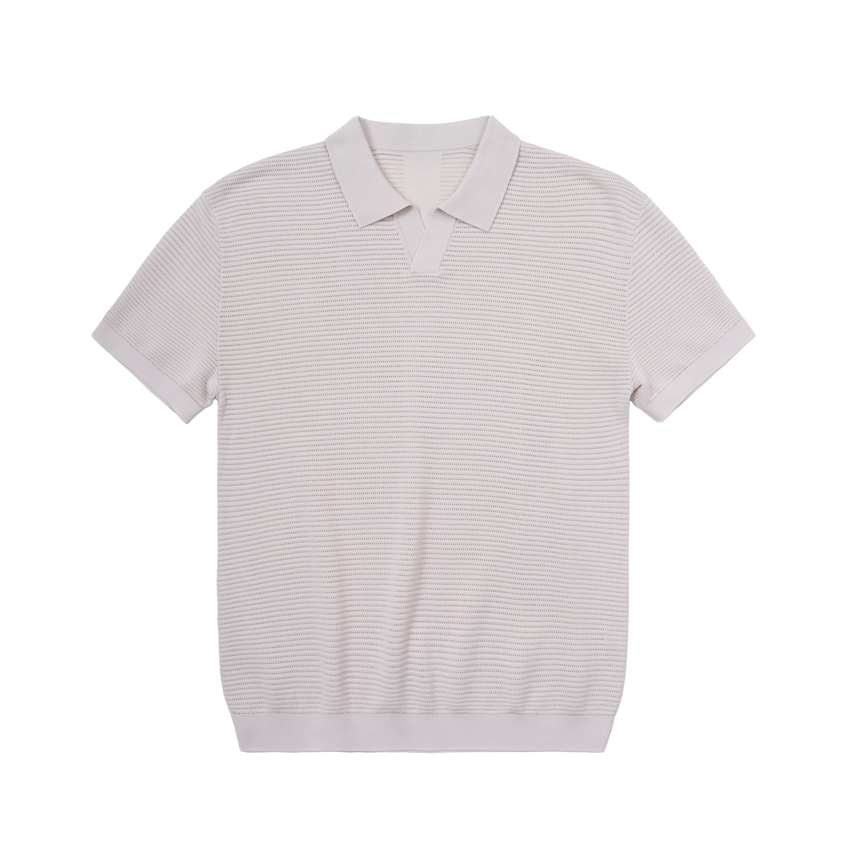 Relaxed Open-Collar Knit Polo
