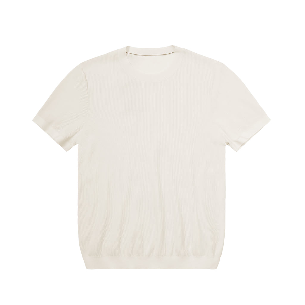 Textured Knit Crewneck T-Shirt