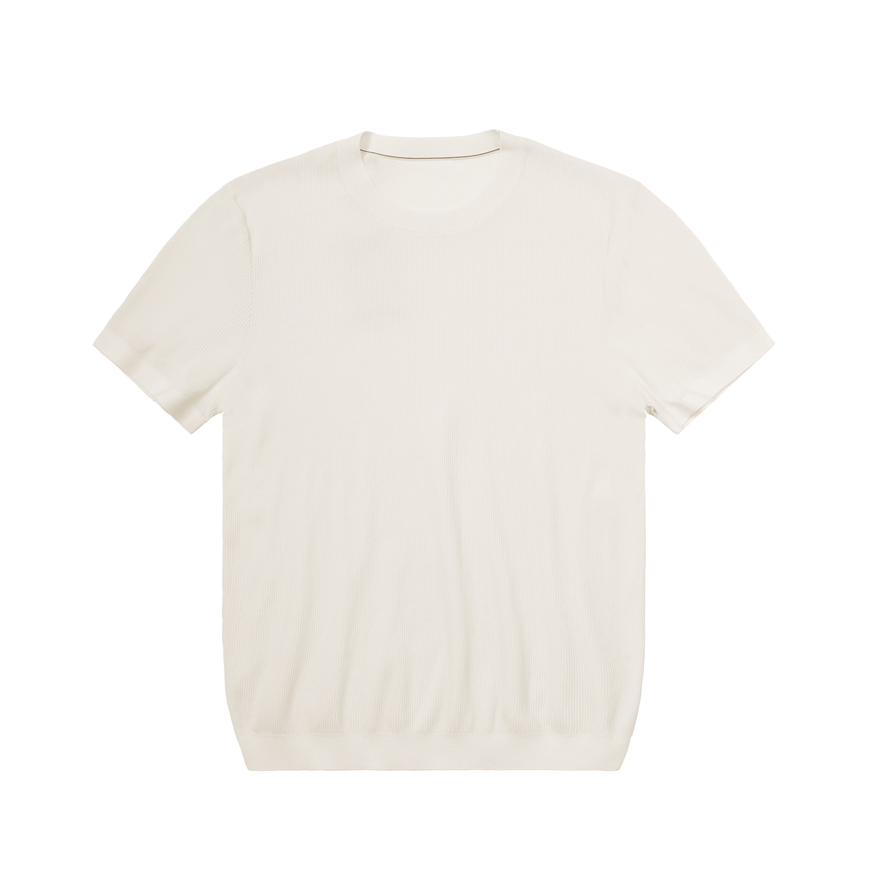 Textured Knit Crewneck T-Shirt