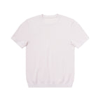 Jacquard Openwork Knit Crewneck T-Shirt