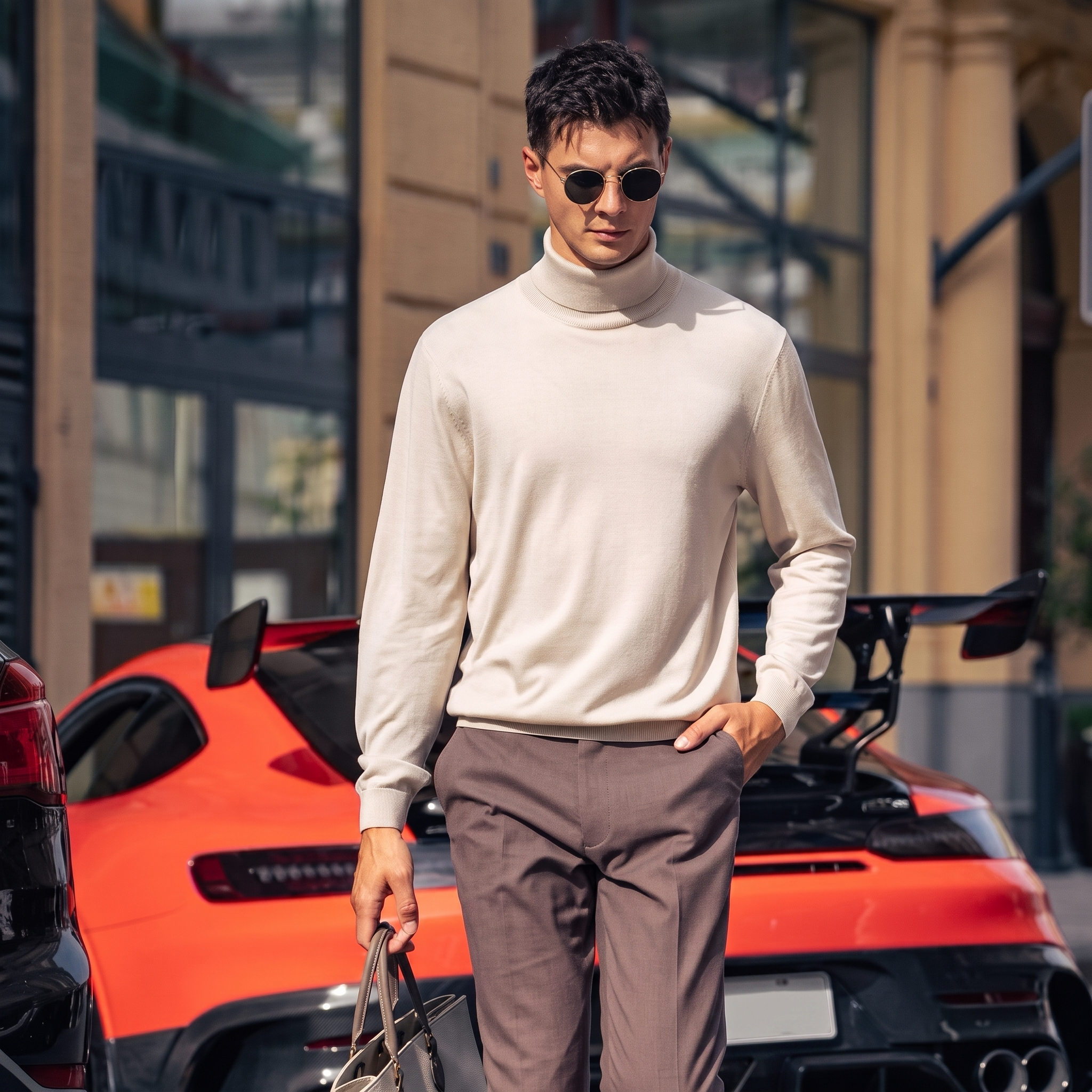 Turtleneck Soft Wool Sweater